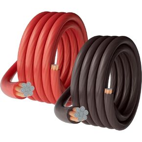 HiFind 4 قياس 4 AWG 15 قدم كابل سلك الطاقة/الأرضي، كابل بطارية لحام مرن ناعم الملمس، مواصفات حقيقية، كابل بطارية لحام مرن ناعم الملمس لصوت السيارة، مكبر الصوت، الطاقة الشمسية، البحرية، المولدات، السيارات، RV in Kuwait