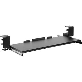 Mount-It! Clamp Keyboard Tray - Ergonomic Under Desk Pull Out Keyboard and Mouse Platform with No-Drill Easy Installation - Slides Under Desk Increase Desk Space - 27 Inch Wide