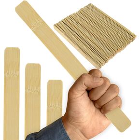 Craft Popsicle Sticks - 10-Inch Jumbo Large Big Wide Wooden Paint Stir Sticks - Wood Epoxy Resin Slime Mixing Sticks (100 Pieces per Package)