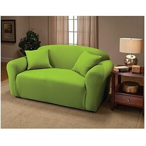 Madison Jersey Loveseat Slipcover, Lime