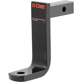 CURT 45028 Class 1 Trailer Hitch Ball Mount, Fits 1-1/4-Inch Receiver, 2,000 lbs, 3/4-Inch Hole, 6-Inch Drop, 4-5/8-Inch Rise , black