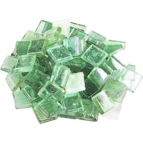 260 Pieces/200g Square Glass 1x1 cm Mosaic Tiles for Crafts Glass Mosaic for Jewelry Making (Glass Blue)