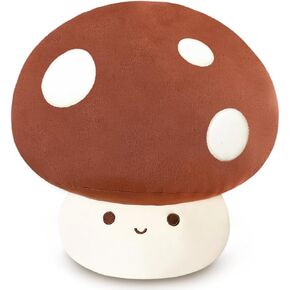 MIAOHAHA Kawaii Plush Mushroom Toy Pillow, Cute Plushies Mushroom Doll Gift for Kids(Red,23cm/9in)