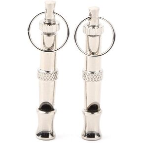 2 Pcs Training Whistle Ultrasonic Whistle Pigeons Training Whistle Stainless Steel Portable Adjustable Pitch Training Tool for Dog Pigeons and Birds