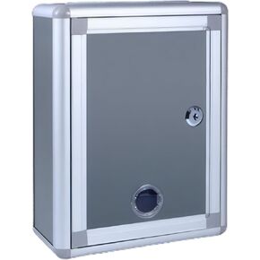 ROLUXENTIA Metal Suggestion Box with Lock & Key - Secure Donation Box, Collection Drop Box, Wall Mount Ballot Box for Home or Office Use - 2 Keys Included