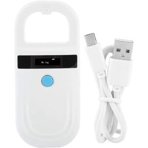 Pumelo Microchip Scanner RFID Chip Reader 134.2KHz FDX-B ISO11784/85 Standard Veterinary Pet Dog Cat Livestock Cattle Sheep Goats Swine Deer Equine Laboratory Animals Fish Arowana ID Identification