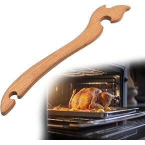 Easy Bake Oven Push Pull Tool,Beech Wood Oven Rack Puller,Prevent Scalding,Pull Out Hot Racks Safely,Oven Accessories Very Suitable Kitchen Oven,Toaster Oven,Air Fryer Etc(B-beech)