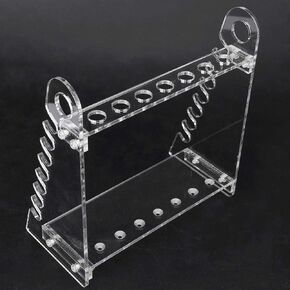 Pipette Rack, Organic Glass Trapezoid Pipette Supporting Holder Pipette Bracket with 1.5cm Hole