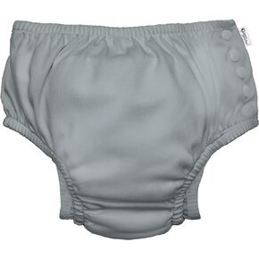 i play. by green sprouts Reusable, Eco Snap Swim Diaper with Gussets, UPF 50, Gray, Patented Design, STANDARD 100 by OEKO-TEX Certified 24 mo