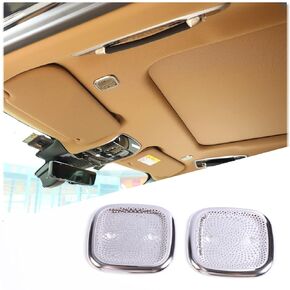 Car Top Roof Speaker Frame Trim Cover Compatible with Land Rover Range Rover Sport/Vogue 2023 2024,Stainless Steel Top Speaker Audio Surround Trim Interior Accessories (Black)