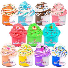 11 Pack Butter Slime Kit, Super Soft and Non-Sticky, Birthday Gifts for Boys & Girls, Pre-Made Scented Slime for Kids Party Favors, Stress Relief Toys, School Prizes, DIY Putty Toys, Aged 6+