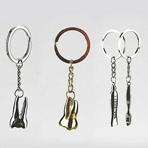 airgoesin 4pcs Assorted Keychain Dentist Dental Lab Promo Great Gift