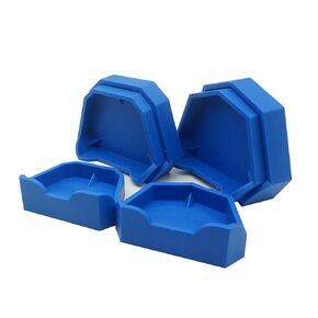 Dental Impression Trays 6PCS Dental Base Forming Kit for Dental Lab Plaster Model Cast (Blue)