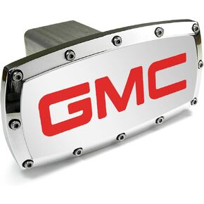 GMC Red Engraved Billet Aluminum Tow Hitch Cover
