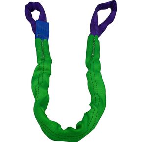 2" x 5' Lifting Slings Straps Polyester Heavy Duty Web Slings 4400 Lbs Vertical, 3520 Lbs Choker, 8800 Lbs Basket (Green/Purple)