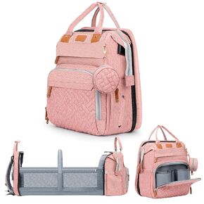 Diaper Bag Backpack, with Changing Table Backpack, 900D Oxford Cloth, Large Capacity Diaper Backpack, 3 in 1 Multifunctional Travel Baby Diaper Backpack (Large Black)