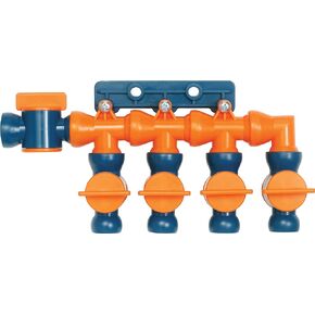 Loc-Line Coolant Hose Component, Acetal Copolymer, 6 Piece Total Flow Control Manifold Kit, 1/2" Hose ID
