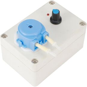 Adjustable Peristaltic Dosing Pump, Mini Liquid Metering Water Pump with Adapter for Aquarium Lab Analytical