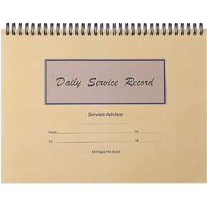 Saypacck Daily Service Record Book 8.5 x 11 Inch Activity Log Notepads 80 Pages/Book Daily Planner Log Book to Do List for Tracking Repairs for Appointments, Authorizing Additional Repairs