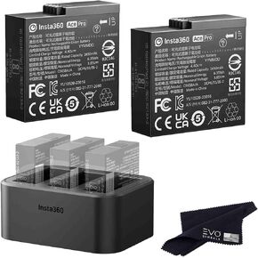 Insta360 Ace/Ace Pro Battery & Fast Charge Hub Bundle - Includes Fast Charge Hub + 2 Batteries for Insta360 Ace/Ace Pro (3 Items)