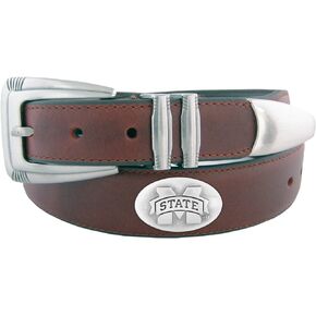 NCAA Mississippi State Bulldogs Zep-Pro Leather Concho Tapered Tip Belt