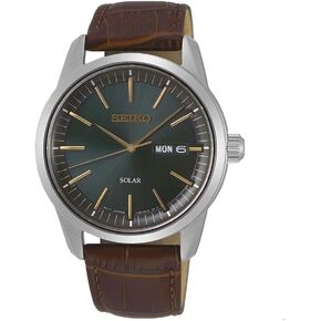 Seiko Dark Green Sunray Dial Solar Powered Men's Watch SNE529