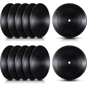 Qunclay 12 Pieces Blank Vinyl Records 7 Inch Black Vinyl Albums Record for Room Wall Aesthetic Decoration Fake Records Independent Aesthetics Room Decor DIY Projects