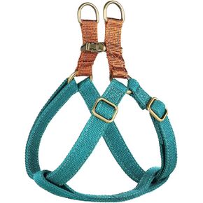 Didog Step in Dog Harness with Metal Buckles, Freedom Nylon Dog Halter Vests for Medium Dogs Easy Walking Training(M:Chest 19-28", Green)