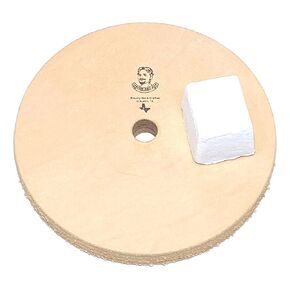 5" (1/2" Width) Leather Honing Wheel - Fits 1/2" Arbor - Buffing Compound Included