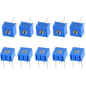 uxcell® 3362 Trimmer Potentiometer 5K Ohm Top Adjustment Horizontal Variable Resistors 10Pcs