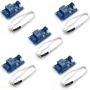 FainWan 5pcs 12V Photoresistor Sensor Relay Module Car Light Automatic Control Switch with Cable