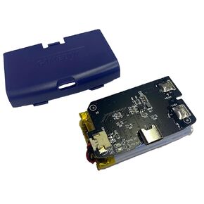 Game Boy Advance Rechargeable Battery Mod, 1800mAh Lithium LiPo, USB-C Charging, For Original Gameboy Advance (With Clear Black Cover)