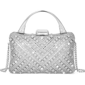 Elsblossion Clutch Purses for Women, Formal Evening Bag, Sparkly Rhinestone Purse for Party, Prom, Wedding