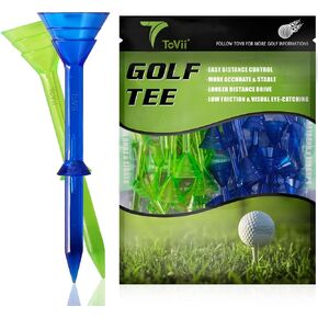ToVii 3-1/4" Big Cup Plastic Golf Tees 40 Pack｜Excellent Durability and Stability Tees |Golf Plastic Tees Reduced Friction & Side Spin