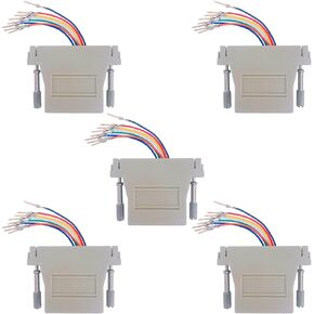 DB25 to RJ45 Modular Adapter, RS232 DB25 to RJ45 Female Jack Ethernet Adapter (DB25 Female to RJ45)