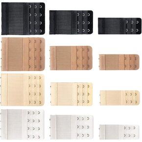 YEKEYI 12Pcs Bra Extender Rows Elastic Bra Band Hook Strap Extensions Spacing Bra Extender Strap for Women