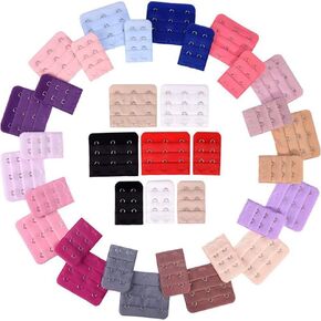 YEKEYI 36Pcs Bra Extender Rows Elastic Bra Band Hook Strap Extensions Spacing Bra Extender Strap for Women