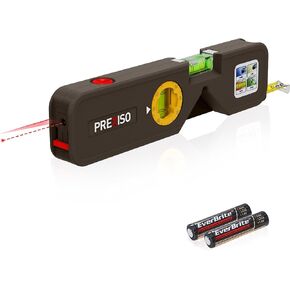 PREXISO 4-in-1 Laser Level Multipurpose Torpedo Level, 65Ft Alignment Point & 10Ft Leveling Line & 10Ft Measure Tape Ruler Thumb Lock for Hanging Picture Wall Writing Home Renovation