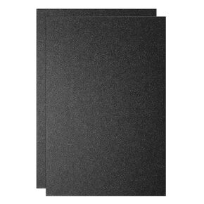 Pack of 10 ABS Plastic Sheet 8" x 12" x 1/8" Thick (3mm) Black Rigid Thermoplastic Sheet, Moldable Plastic Panel for Crafts, DIY Projects - Textured & Smooth Finish