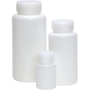 زجاجة بلاستيكية من AZLON BWH0250PN، ذات فم واسع، HDPE، 250 مل (عبوة من 10 قطع) in Kuwait