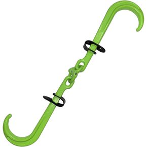 Keyfit Tools Quick RIG Heavy Duty Forged General Utility 15" Double Hook for Fast Strap Chain Rope Cable to Shackle Made Quick & Easy 2 Ton 4000 Lbs WLL Material Handling Warehouse