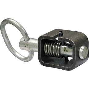 Buyers Products B2598HU Weld-On 5/8" Unassembled Spring Latch Assembly with Plain Tube, Spring Loaded Bolt, 4.68" x 2.53", Heat Treated Pin, Utility Gate Latch