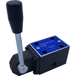 Hydraulic Directional Control Valve D03 (NG6) Cetop 3 Manual Lever Operated 21 GPM 4560 psi (S-Spring Return, M-3 Position A&B to Tank, P blocked in center)
