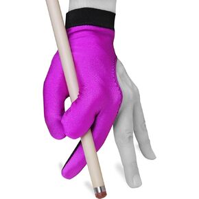 Billiard Pool Cue Glove by Fortuna - Classic Two-Colored - for Left Hand - Purple/Black