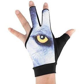 Zerone Billiards Gloves 3-Finger Snooker Pool Cue Glove Billiards Shooters Glove for Men Women(L-Blue)