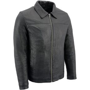 Milwaukee Leather SFM1875 Men's New Zealand Lambskin Leather with Shirt Style Collar