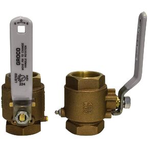 GROCO 1 NPT Bronze in-Line Ball Valve