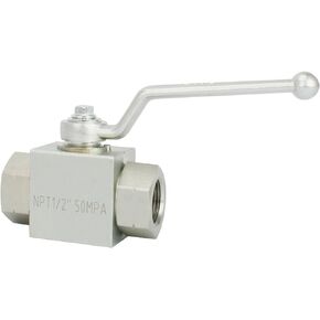 Hydraulic Ball Valve, 2 Way 7250 PSI High Pressure Ball Valve, NPT 1/2'' Heavy Duty Shut Off Valve