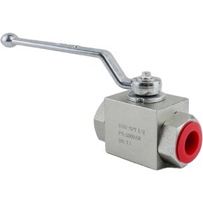 Hydraulic Ball Valve KHB 1/2"" NPT Female Thread,Shutoff 2-Way Ball Valve,1/2 Inch Hydraulic Valve 7250 PSI, SLIVER, JM-1/2