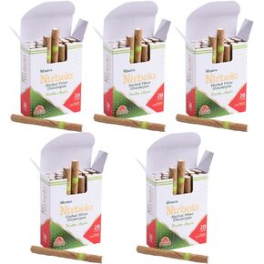 Herbal Cigarillos, 100% Tobacco Free & Nicotine Free for Quit Smoking, 100 Cigarettes, Pack of 5, Clove Mint